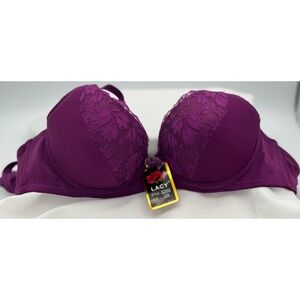 LACY Brand  32B Bra - Style 82555 - Wire - Padded - Purple - New With Tags